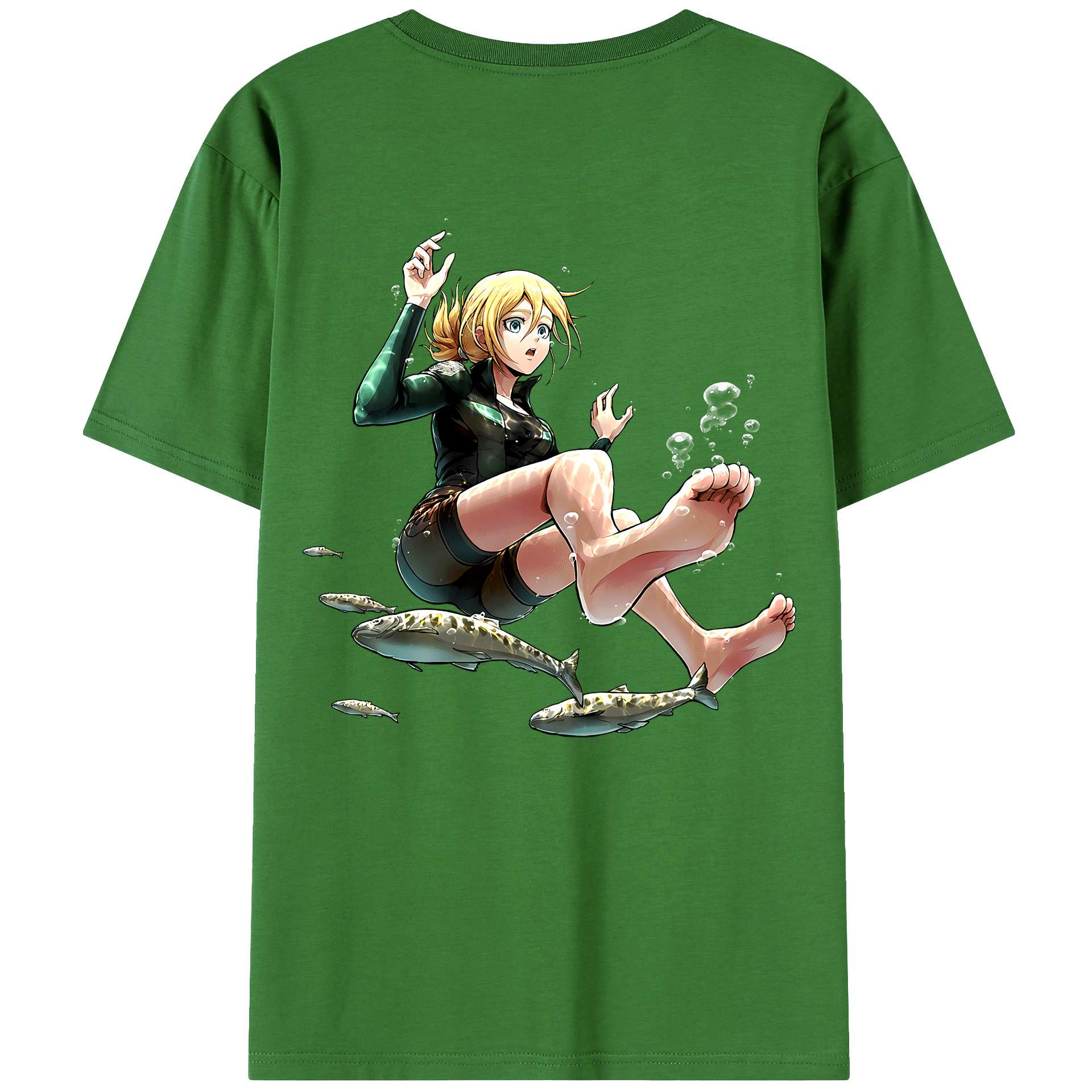 （画像用） 進撃の巨人 クリスタ·レンズ Attack on Titan Christa Lenz レディース半袖Tシャツ(バックプリント)